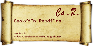 Csokán Renáta névjegykártya