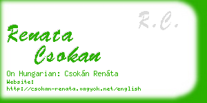 renata csokan business card