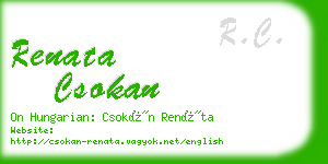 renata csokan business card